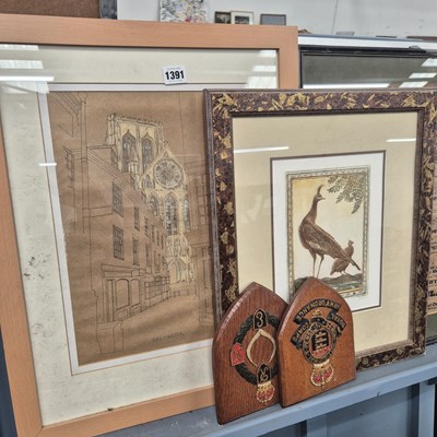 Lot 1391 - A pencil and watercolour colour study...