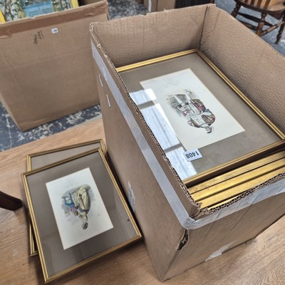 Lot 1408 - A set of 20 antique costume and character prints