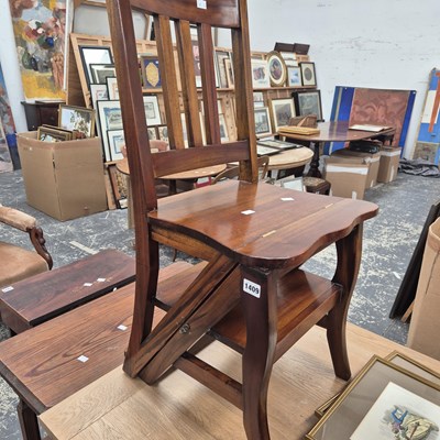 Lot 1409 - A metamorphic scullery step /chair.