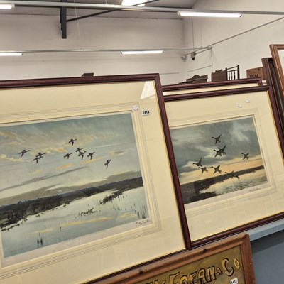 Lot 1414 - Three pencil signed Peter Scott prints.