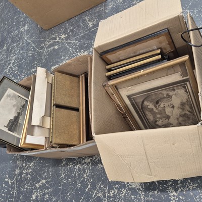 Lot 1445 - Two boxes of 19th century and later prints and...