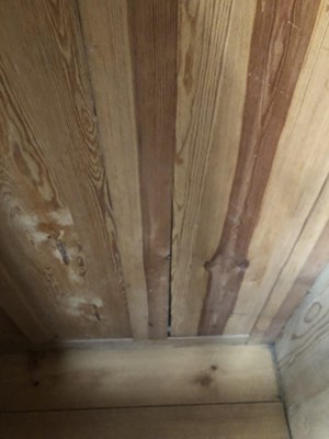 Lot 1451 - A large pine wardrobe. W 178 D 59 H 185 cm