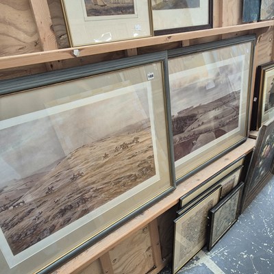 Lot 1458 - A pair of large sporting prints.