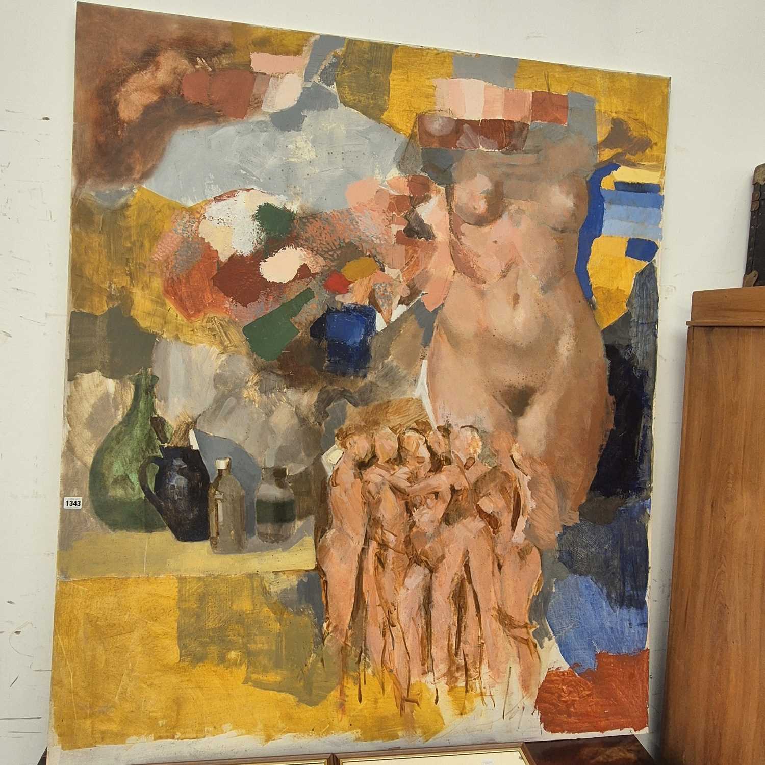 Lot 1343 - Nude studies. oil on board by Mark Churchill
