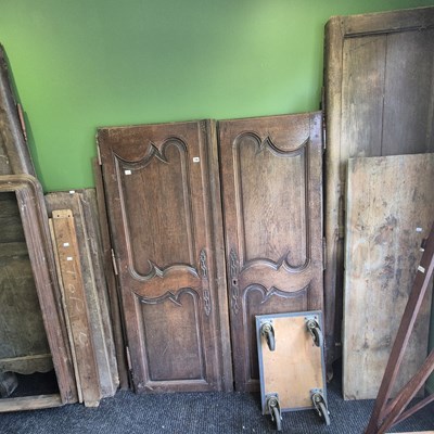 Lot 796 - A large 18th/19th century french oak wardrobe...