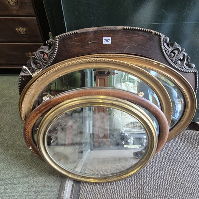 Lot 797 - Various decorative mirrors.