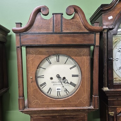 Lot 804 - A 19th century longcase clock with circular...