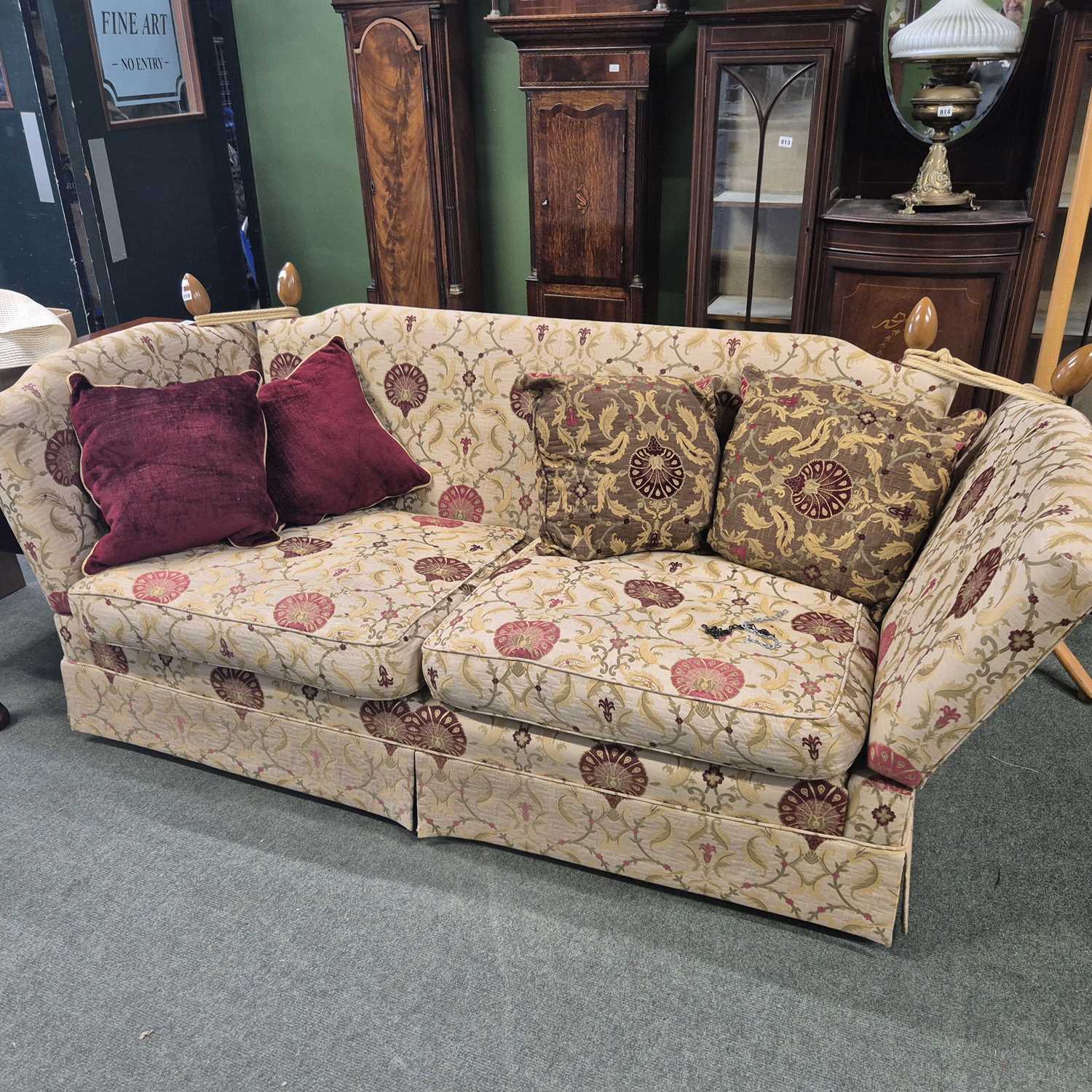 Lot 810 - A large Knoll sofa by Brights of nettlebed. H...
