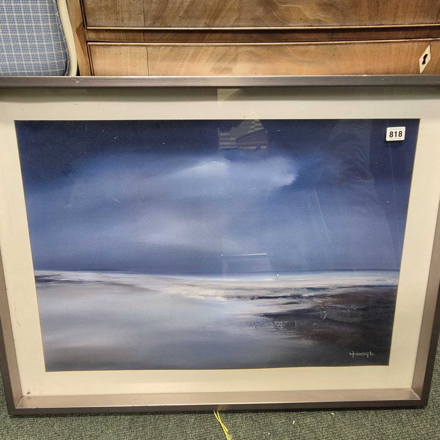 Lot 818 - A decorative sea scape picture.