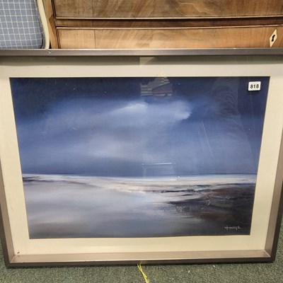 Lot 818 - A decorative sea scape picture.