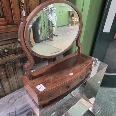 Lot 827 - A mahogany swing dressing table mirror