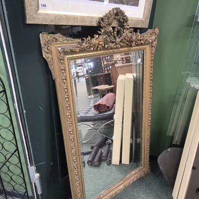 Lot 829 - A 19th century gilt framed large wall mirror.
