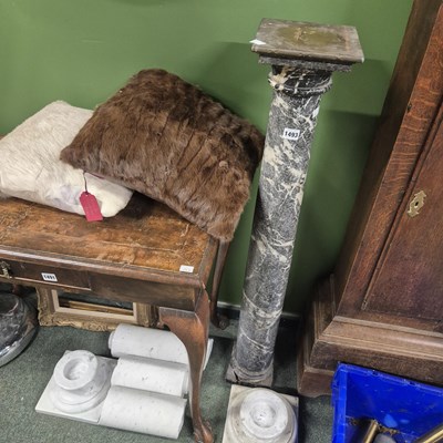 Lot 1493 - A marble display column and one other