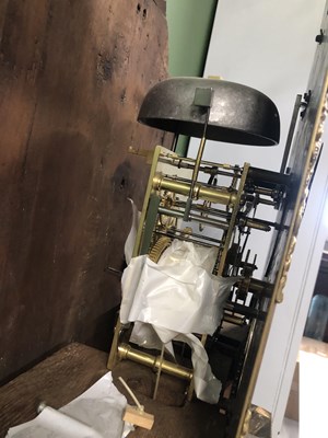 Lot 1494 - An 18th century oak cased 8-day longcase clock...