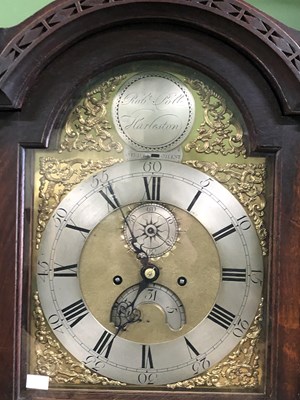 Lot 1494 - An 18th century oak cased 8-day longcase clock...