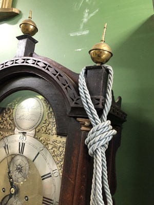 Lot 1494 - An 18th century oak cased 8-day longcase clock...