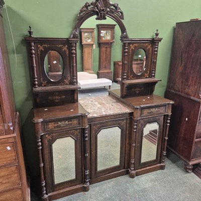 Lot 1499 - A Victorian inlaid Mahogany side cabinet...