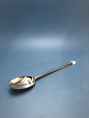 Lot 310 - A Britannia silver rattail pattern gravy spoon...