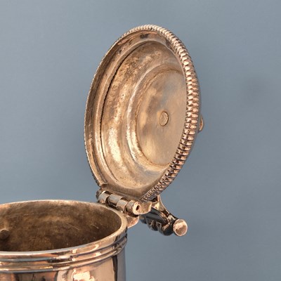 Lot 311 - An 18th century French silver chocolate pot on...