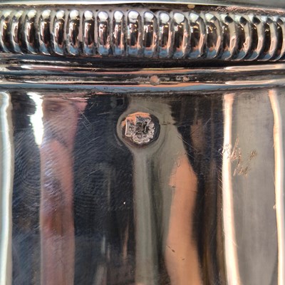 Lot 311 - An 18th century French silver chocolate pot on...