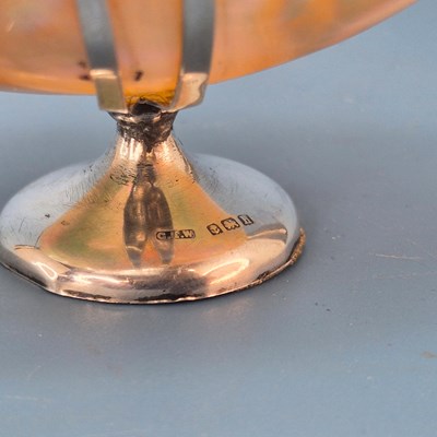 Lot 319 - A silver mounted mother of pearl bowl by...