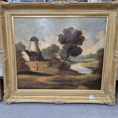 Lot 320 - 19th century school, views of a windmill and...