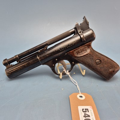 Lot 540 - Airgun.- A Webley Senior air pistol.  With...