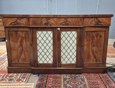 Lot 385 - A 19th century mahogany breakfront side...