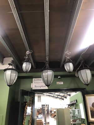 Lot 700 - A collection of five victorian styled lanterns,...