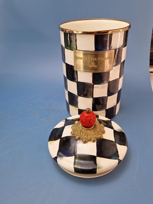 Lot 129 - Mackenzie-Childs. Three courtly check enamel...