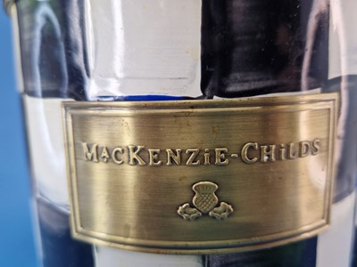Lot 129 - Mackenzie-Childs. Three courtly check enamel...
