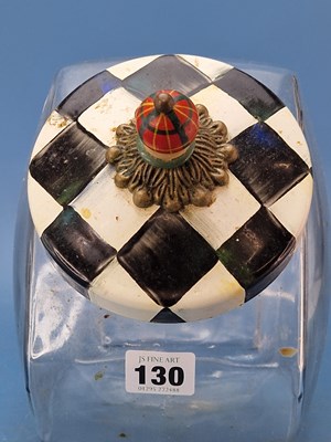 Lot 130 - Mackenzie-Childs. A courtly check enamel and...