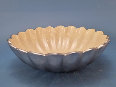 Lot 131 - Julia Knight. Peony 8.5" round deep scalloped...