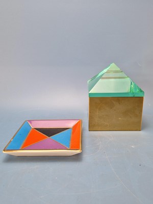 Lot 133 - Jonathan Adler. A Harlequin square tray and a...