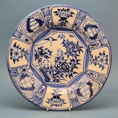 Lot 411 - An 18th century Dutch Delft blue and white...