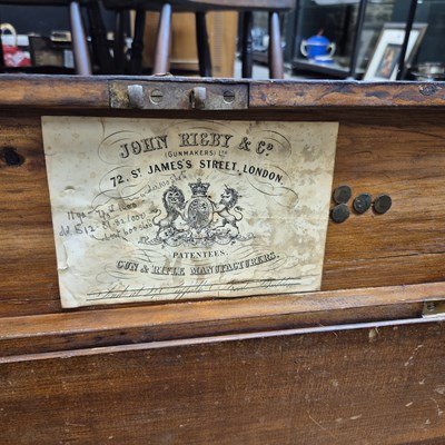 Lot 421 - A pine case for a pair of match rifles...