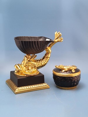 Lot 153 - L'Objet. A crocodile candle, champagne scented...
