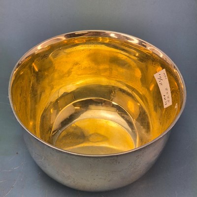 Lot 221 - A Vintage Russian silver and gilt-lined basin...