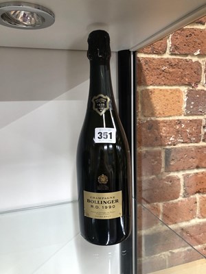 Lot 351 - Champagne A bottle of Bollinger RD 1990 Extra...