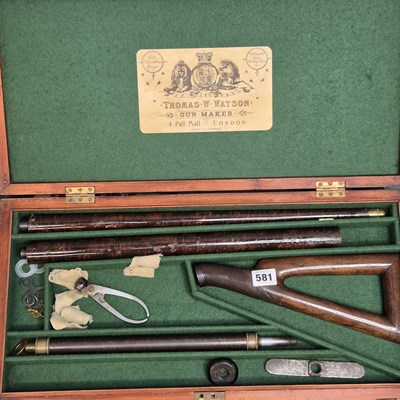 Lot 581 - Airgun- W. Watson & Son. A Pneumatic Air cane...