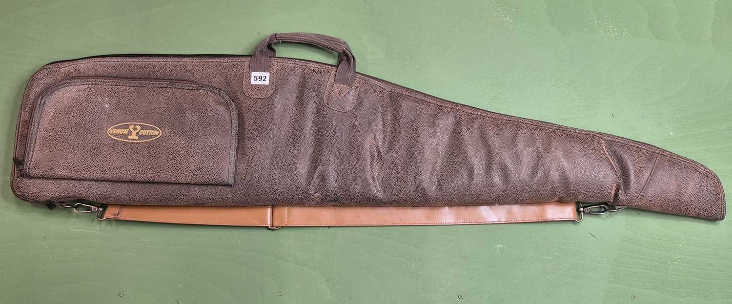Lot 592 - A Good quality Venom Custom Leather gun case.