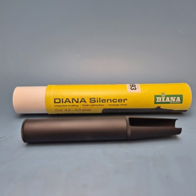 Lot 593 - A Diana .177 air rifle silencer.