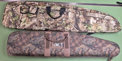 Lot 594 - Two padded zip up gun cases.
