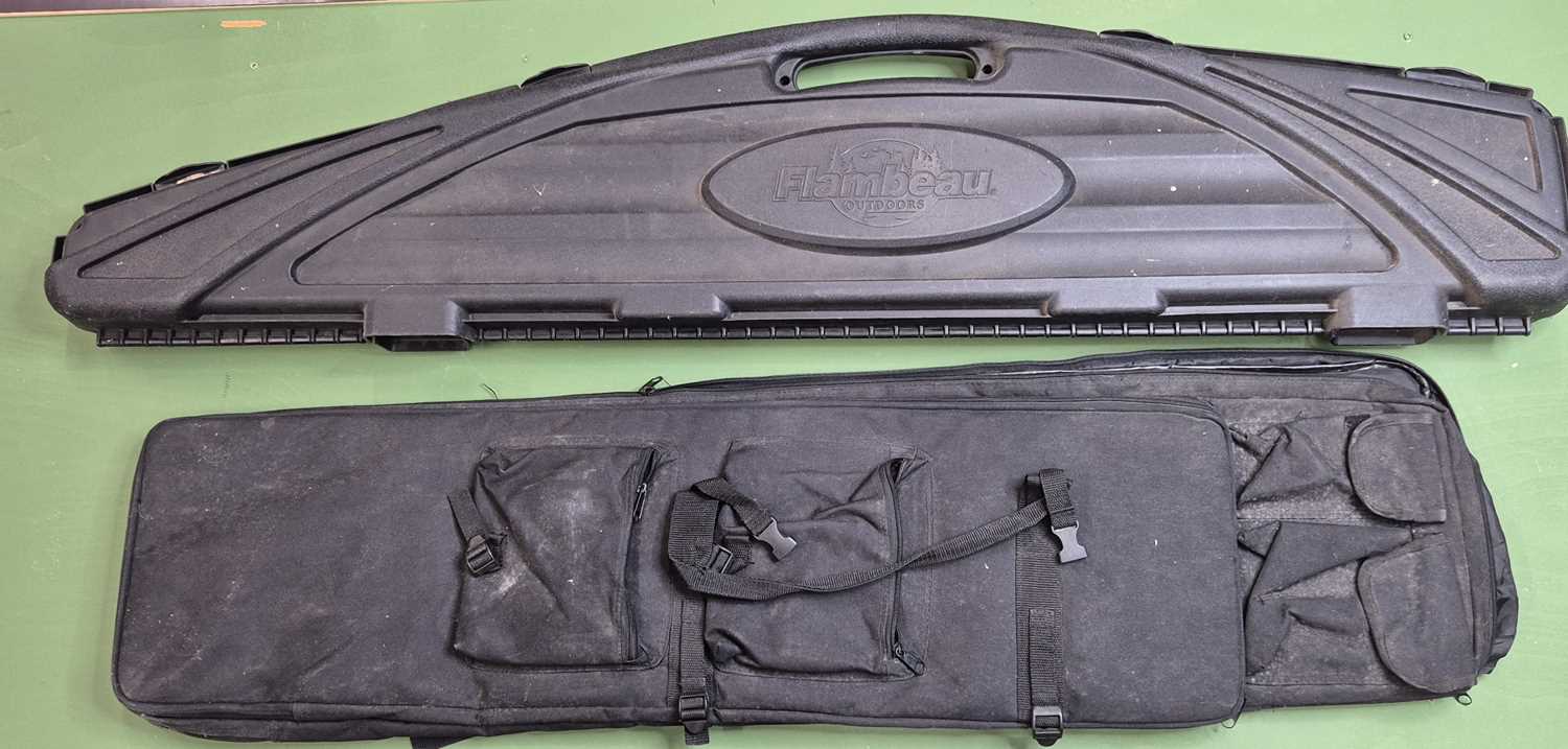 Lot 597 - A Flambeau hard-shell air rifle transit case