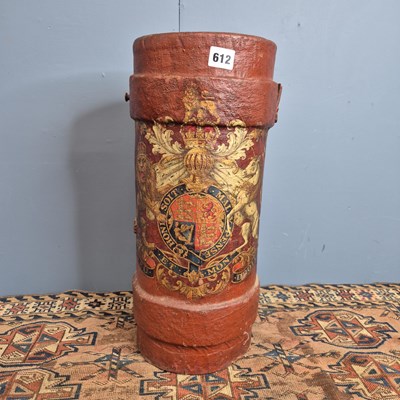 Lot 612 - An antique canvas Charge Carrier with Royal...