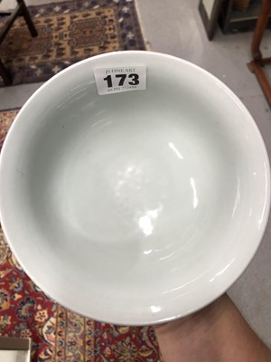 Lot 173 - A Chinese porcelain bowl, the exterior moulded...