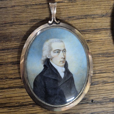 Lot 191 - Two 18th century portrait miniatures of...
