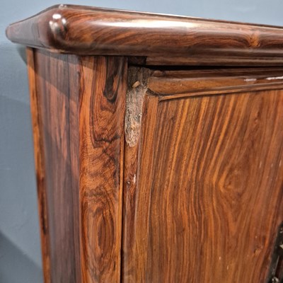 Lot 108 - A pair of Chinese hardwood cabinets, the sides...