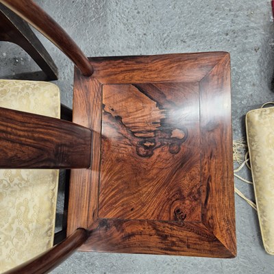 Lot 108 - A pair of Chinese hardwood cabinets, the sides...