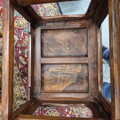 Lot 108 - A pair of Chinese hardwood cabinets, the sides...